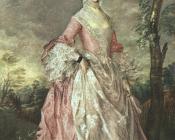 Portrait of Mary Countess Howe - 托马斯·庚斯博罗